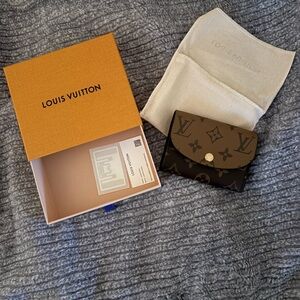 Louis Vuitton Monogram Card Wallet in Brown and Black